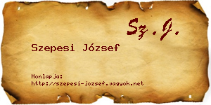 Szepesi József névjegykártya