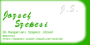jozsef szepesi business card