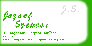 jozsef szepesi business card